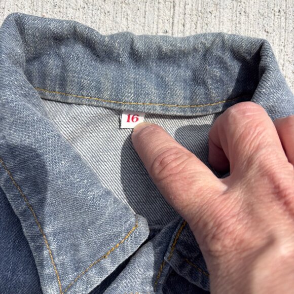 GWG Kings 1960s Women's Jean Jacket Light Denim Size small Vintage - Picture 7 of 9